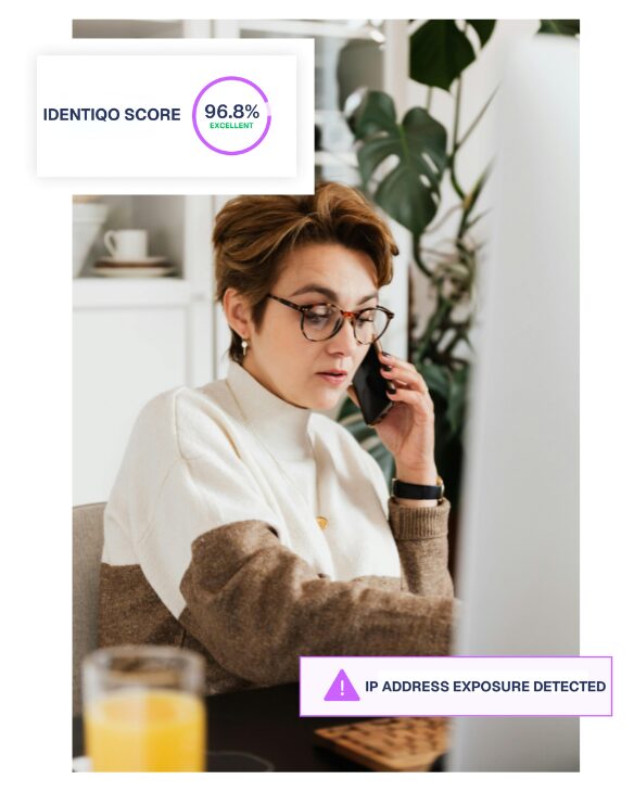 Woman answering a phone call